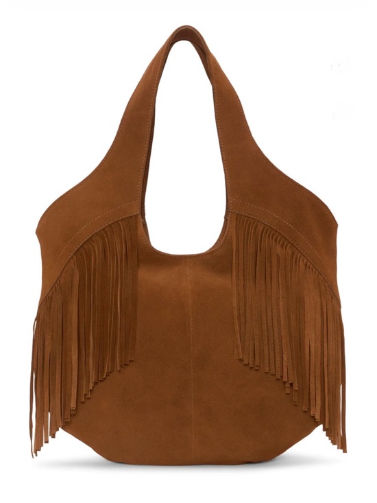 Lucky Brand Handbags - 🍀Lucky Brand Nyra Suede Leather Fringe Tote Shoulder Bag in Rust Brown